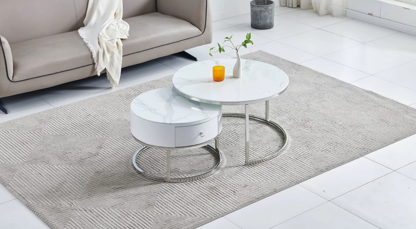 Couchtisch 1001 – Rund mit Schublade